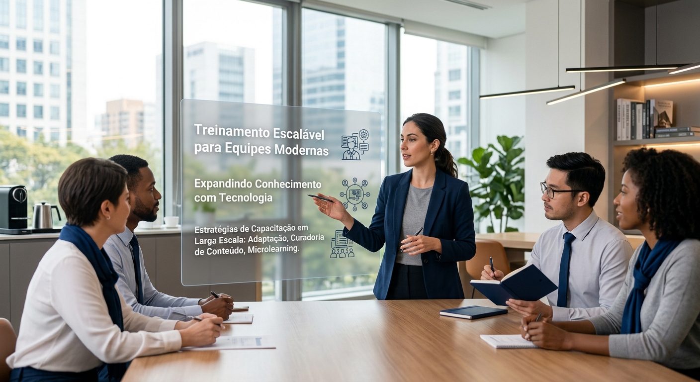 Treinamento Escalável em 2026: Como Capacitar Equipes Distribuídas com 87% de Engajamento
